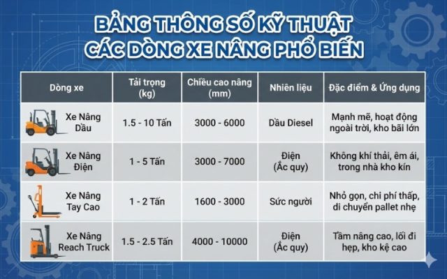 Phân loại xe nâng tại Hải Phòng