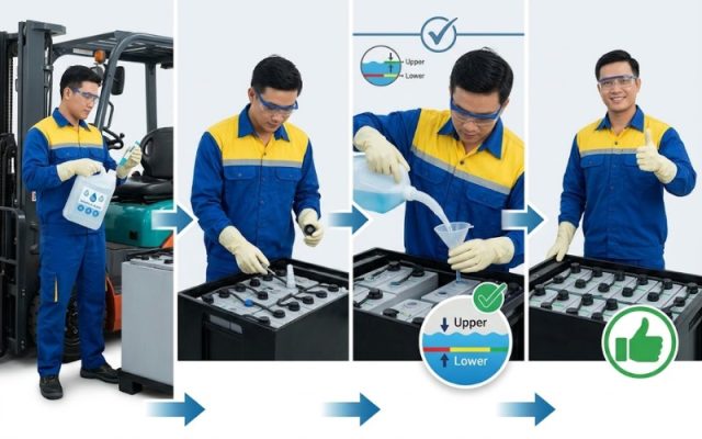 cung cấp nước cất xe nâng tại hải phòng