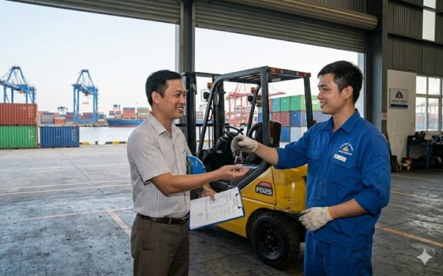 sửa hộp số xe nâng tại hải phòng