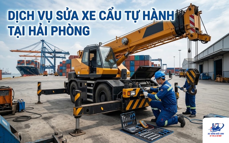 sửa xe cẩu tự hành tại hải phòng
