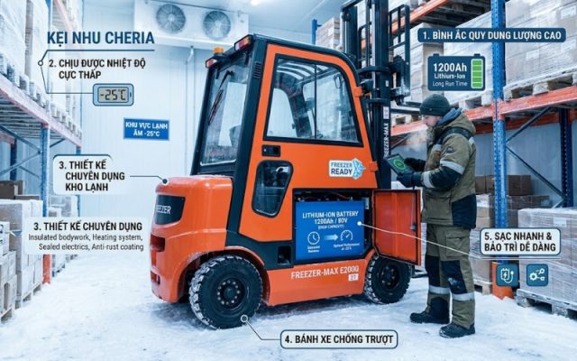 chọn xe nâng cho kho lạnh