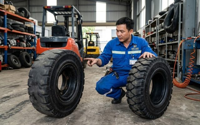 Phân biệt lốp đặc và lốp hơi