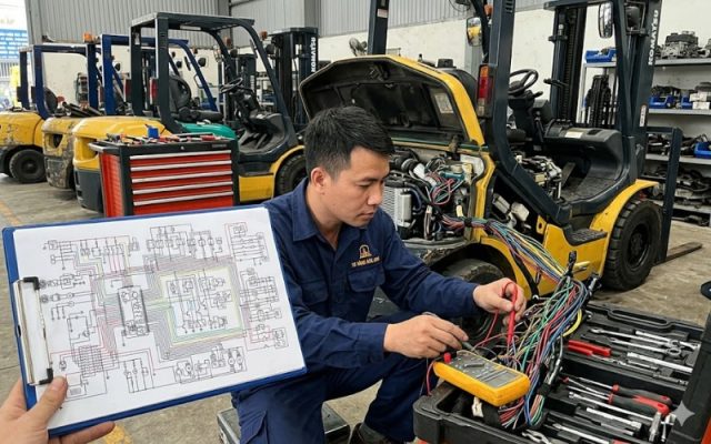 sơ đồ điện xe nâng