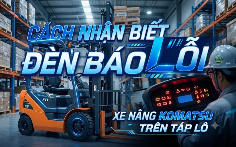 cách nhận biết đèn báo lỗi xe nâng komatsu