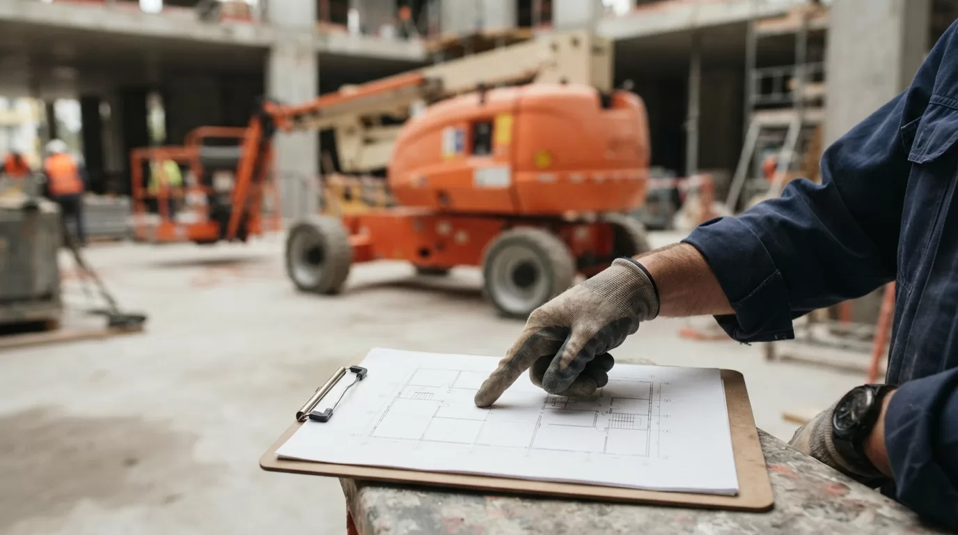 Khảo sát mặt bằng công trình để chọn loại xe nâng người Boom Lift phù hợp tại Xe Nâng Đức Anh