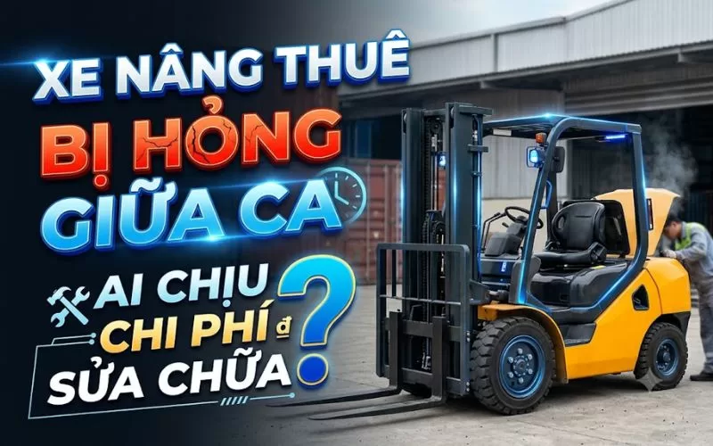 xe nâng bị hỏng giữa ca